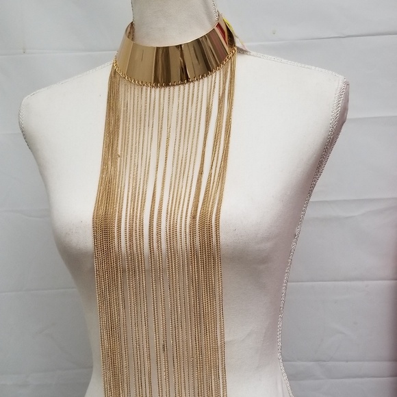 Natasha Accessories Gold-Tone Statement Necklace - Picture 1 of 8